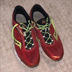 Red Saucony Running Shoe | Good Condition